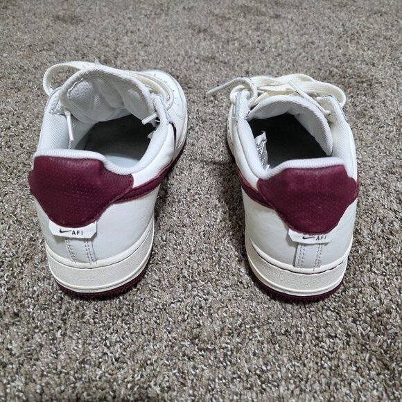 Nike Air Force 1 Low White Maroon Leather Men’s Size 8 DB4455-100 main image 4